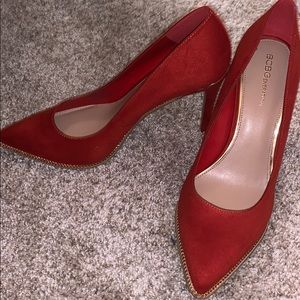 BCBG suede heels